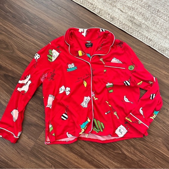 kate spade Other - Kate Spade Christmas Print My Favorite Things Pajama Top